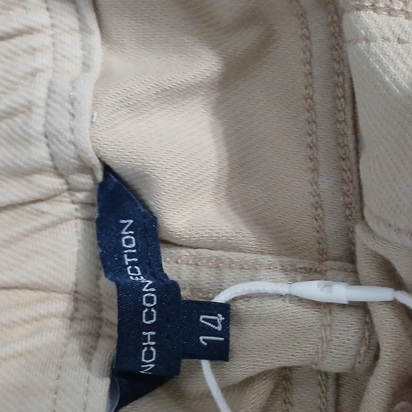 French Connection Tan Pants, Adjustable Waist, Gentle Used, SZ 14, Super Stretch - Picture 7 of 8